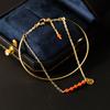 [Unión de Monedas de Perla] Pulsera de Cristal Natural para Mujer Galvanizado al Vacío Alta Retención de Color Diseño Nicho Joyería con Cuentas de Transferencia