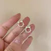 Pendientes de Perla Estilo Coreano Francés Elegante con Cierre de Plata 925 Pendientes de Gama Alta Corazón Flor Pendientes Versátiles para Mujer Venta al por Mayor
