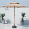 Guarda-sol de Exterior, Guarda-sol de Pátio, Guarda-sol de Sol, Guarda-sol de Barraca de Camping, Guarda-sol de Coluna Central para Proteção Solar de Jardim, Guarda-sol de Praia de Lazer com Manivela