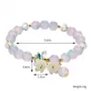 Pulsera Joyería Estilo Nacional, Pulsera Flor de Lirio del Valle Estilo Chino, Cuentas de Buda Tapa de Leche, Pulsera Flor Explosión, Cuentas Redondas de 10 mm, Pulsera de Perlas de Imitación