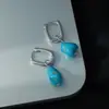 Pendientes de Imitación Turquesa Estilo Étnico Retro Personalizados Diseño de Nicho Pendientes de Lujo Ligero Alto Temperamento Venta al por Mayor