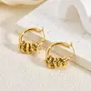 Aretes de Acero Inoxidable Gota de Ojo de Gato, Lujo Ligero, Gama Alta, Aretes Exagerados, Aretes de Moño Grande Retro a la Moda para Mujer