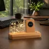 Carregamento Sem Fio Marco da Cidade Cultural e Turístico Relógio Calendário Porta-Canetas Item de Presente com Chip Acrílico Criativo Luz Noturna