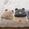 Chapéu de Lã Estilo Coreano com Orelhas de Urso Fofas para Mulheres no Outono e Inverno Espessado e Quente Versátil que Valoriza o Rosto Pequena Proteção para Orelhas Chapéu de Tricô