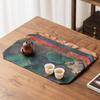 Tapete de té con burbujas secas, tapete de té impermeable de estilo zen chino, juego de té Kung Fu, accesorios para camino de mesa, tapete aislante térmico para mesa de té, accesorios