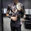 Stock de cuatro estaciones nuevo original caballero coreano para hombre corte slim camisa estampada reloj 1914C dos colores-P55