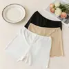 Estilo Nuevo de Verano Pantalones Cortos de Seguridad Sin Costuras de Seda Helada Transpirables que Previenen la Exposición Levantan Glúteos No se Enrollan Delgados de Tres Cuartos
