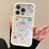 Aplicable a Funda para Teléfono Apple 17PROMAX Agujero Fino Transparente Rayas Arcoíris Cachorro iPhone18 A Prueba de Caídas Cielo Estrellado