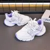 Zapatillas Gruesas Estilo Dulce con Lazo para Niñas, Zapatillas Ligeras Versátiles de Malla Transpirable para Estudiantes, Morado para Niñas