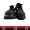 Em Estoque e Enviado em Segundos Estilo Casal Sapatos Derby Carbon Black com Biqueira Grande, Sapatos Mickey da Moda Masculinos e Femininos, Sapatos Casuais de Couro com Solado Grosso para o Dia a Dia