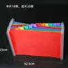 Suministrado directamente por el fabricante: Carpeta de acordeón arcoíris inclinada tamaño A4 con 12 páginas interiores selladas por tres lados, disponible para venta al por mayor