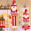 Nuevo Adorno de Muñeco Retráctil de Navidad Transfronterizo Papá Noel Muñeco de Nieve Alce Adornos de Muñeco Retráctil de Piernas Largas