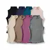 SY91932-26 Colete de outono estilo coreano, puro desejo, sexy, justo, gola alta, sem mangas para mulheres, top que afina a cintura para usar em camadas