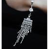 Piercing de Umbigo Borla Camada Dupla Aço Inoxidável Combinação Borla Corrente Garra Diamante Fornecimento Atacado