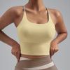 Chaleco Deportivo de Combinación de Colores Transfronterizo Ropa Interior de Fitness Sin Costuras para Mujer Espalda Bonita Top de Yoga