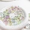 Cadena para teléfono móvil con cuentas cuadradas de color transparente, forma de corazón de melocotón, acrílica, hecha a mano, accesorios para pulseras y collares.