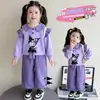 Conjunto de Ropa de Otoño para Niñas 2026 Nuevo Ropa Infantil Sudadera con Cuello de Muñeca Kuromi Conjunto Deportivo de Dos Piezas para Bebé