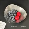 Tazón Irregular Retro para Yogur, Tazón de Acero Inoxidable, Tazón para Ensalada de Frutas, Tazón de Postre Estilo Ins, Tazón Comercial para Comida de Estilo Occidental