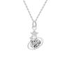Collar con Colgante de Estrella Planeta Distintivo de Plata Esterlina S999 Viento Frío Simple Estrella de Cinco Puntas Cadena para Clavícula