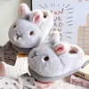 Pantuflas de Algodón de Invierno para Niños Conejito para Niños y Niñas, Cálidas y Forradas de Felpa, Antideslizantes, Pantuflas Caseras para Bebés para Padres e Hijos, Zapatos Cerrados de Algodón