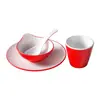 Conjunto de Louça de Melamina Xiangyuan Tigela Pequena Buffet Panela Quente Restaurante Configuração de Mesa Criativa Conjunto de Quatro Peças Conjunto de Tigela e Prato para Sala de Jantar de Restaurante