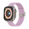 Adequado para Pulseiras de Apple Watch Watch S1-S10 Geração Fivela Ondulada Imitação de Aço Pulseira de Silicone Se Ultra Universal