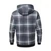 Jaqueta de Caxemira Tamanho Europeu Transfronteiriça Masculina de Inverno com Capuz Forrada de Lã Espessa Lapela Roupa de Inverno Jovem