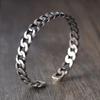 Venta al por mayor, pulsera de plata de ley S925 personalizada para mujer, pulsera de plata tailandesa abierta con doble anillo, pulsera sencilla