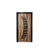 Grano de Madera Aluminio de Lujo Ligero Puerta de Entrada Simple Moderna Puerta Antirrobo Puerta para Casa Villa Aislante de Sonido Admite Personalización