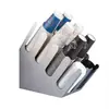 Portavasos Inclinado de Ocho Compartimentos de Acero Inoxidable para Tienda de Té de Leche, Portavasos de Papel Desechable para Barra de Bar