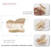 Pinza de Pelo Elegante Mariposa Francesa de Nicho Pinza de Resorte y Verano de Ácido Acético Pinza de Tiburón para Parte Trasera de la Cabeza Pasador de Perla Tamaño Grande