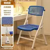 Silla transpirable con diseño calado, silla plegable para hotel y capacitación, silla plegable portátil reforzada para estudiantes, silla de oficina con respaldo
