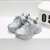 27-37 Superfície de Couro Solado EVA Leve Sapatos Esportivos para Crianças Médias e Grandes Sapatos da Moda Infantil Sapatos Casuais para Meninas Sapatos de Pai 6543