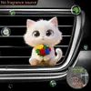 Lindo Clip de Perfume para Ventilación de Coche de Gato Gatito Acrílico Decoración de Coche Accesorio de Interior Adorno de Fragancia