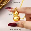 Collar vietnamita estilo chino bañado en oro con diseño étnico vintage, colgante de calabaza giratoria de fortuna y prosperidad para mujer, nueva joyería china de alta gama