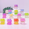 Urso de gradiente luminoso fudge resina desenho animado acessórios DIY boneca criativo tridimensional fofo adorável adorável enfeites