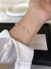 Estilo Coreano Personalidad Simple Cadena Estudiante Chica Fresca Hermanas Pulsera de Perlas Moda Pulsera de Plata de Ley S925