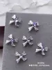 Accesorios de Arte para Uñas de Moño Nuevos y de Moda Diamante Morado Plateado Lujo Ligero Mariposa Corazón Oso 3D Accesorios para Uñas Portátiles