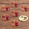 21 Pingente Multicolorido de Dia dos Namorados Gota de Óleo Amor Rosa AMOR Balão de Ar Quente Faça Você Mesmo Joias de Liga Pequenos Acessórios