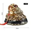 Atrae Riqueza y Tesoro Adorno de Sapo Dorado Giratorio Cicada Dorada de Tres Patas Recaudación de Riqueza Tienda Oficina Decoración Tienda Sala de Estar Regalo de Inauguración