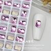 Guía de borde rectangular octagonal plana de diamante de alta calidad K9 de color con forma especial para manicura de tamaño grande mediano pequeño, aplicación de uñas con diamantes, joyería para uñas