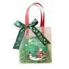 Caixa de Embalagem para Lanches de Natal Decoração Criativa Véspera de Natal Saco de Presente de Maçã Bolsa Transparente de Presente Sacola de Presente Simples