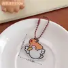 Pingente de Urso Japonês Fofo de Amor Pingente de Joia para Mochila Escolar Pingente de Chaveiro Dupla Face Tendência Ins para Meninas