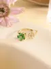 Anillo para Mujer Girasol Circonita Nueva Entrada Lujo Ajustable Anillo para Mujer Simple Pequeño Fresco Gama Alta Abierto