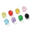 6mm Acrílico Imitación Cristal Facetado Transparente Color Brillante Perla de Esquina Perla con Agujero Pasante Material para Pulsera Pulsera Collar DIY
