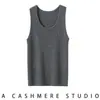 Camisola de cachemira para mujer, cachemira de cabra de color liso, nuevo estilo otoño e invierno, acanalada de corte ajustado, camisola interior de punto de cuello redondo