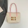 Bolso de mano para mujer, nuevo y moderno bolso tipo cubo con textura tejida y colores contrastantes, bolso de playa, bolso de hombro
