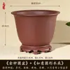 Macetas Creativas de Imitación de Arena Púrpura para Plantas Suculentas, Orquídeas, Macetas de Tronco Viejo para Bonsái, Macetas Redondas Altas de Resina Engrosada Venta al por Mayor