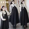 Artículos disponibles Otoño e Invierno Estilo Coreano Lunares Felpa Lunares Top Falda Peto de Lana Gruesa Conjunto de Dos Piezas