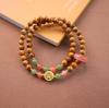 Pulsera de Múltiples Círculos Cook Cook con Jade Hetian Nanhong Pulsera de Doble Círculo Zakiram Estilo Chino Nuevo Obligatorio Estilo Nacional Mano